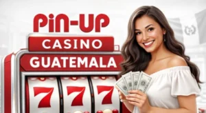 Pin-Up Casino Guatemala con máquina tragamonedas 777 en estilo rojo y blanco y juego online con dinero real en Guatemala